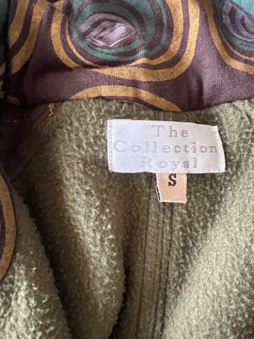Green Patterned Fleece Zip Jacket - Picture 2 of 4